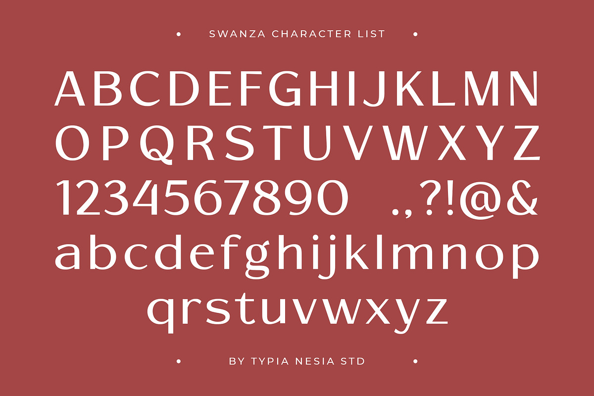 Swanza - Luxury Elegant Sans Serif, a Sans Serif Font by Typia Nesia (Photo 3 of 12)