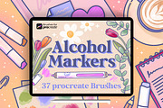 35+ procreate alcohol marker brushes, a Brushes & More by laura.design (Thumbnail 1 of 7)