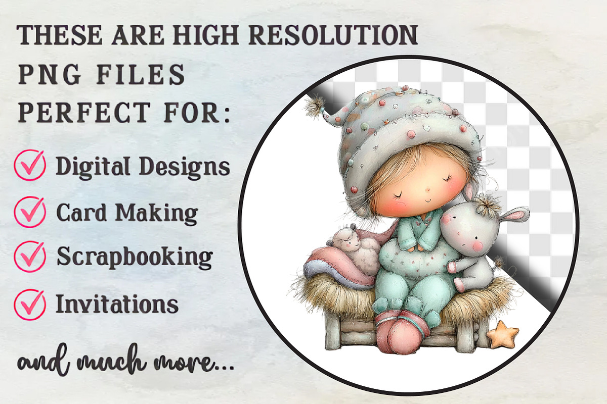 Christmas Nativity Scene Sublimation, an Illustration by RobertsArt (Photo 4 of 7)
