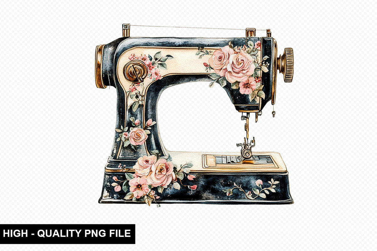 Sewing Machine Clipart Bundle, an Illustration by crative8112 (Photo 5 of 10)
