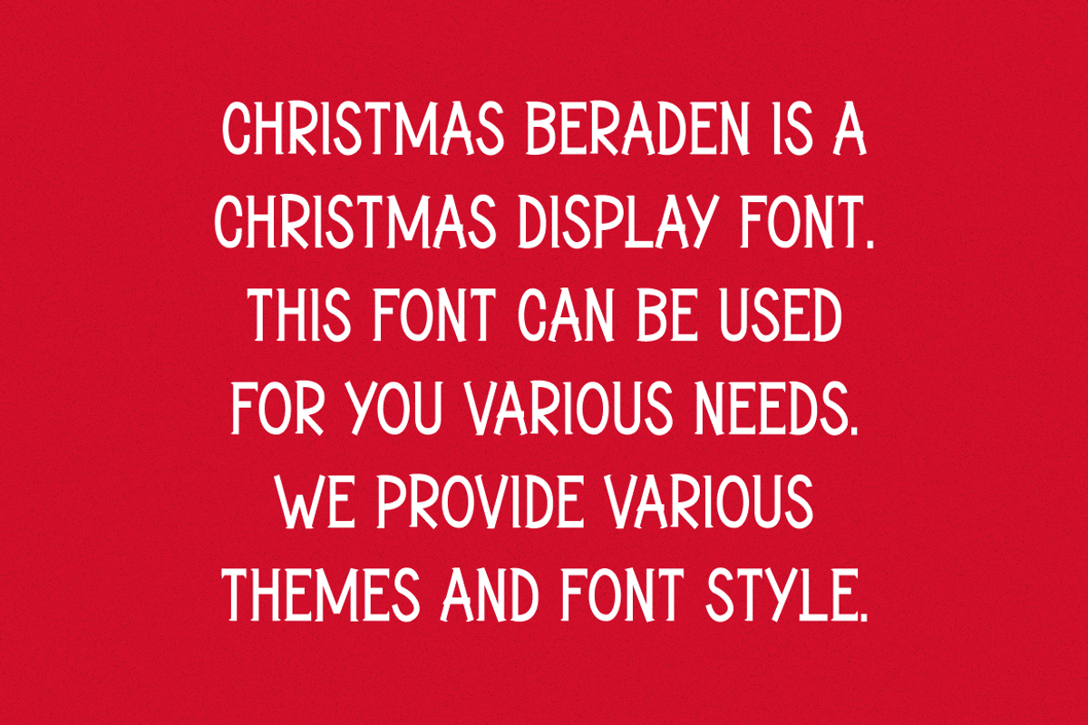 Christmas Beraden Font, a Serif Font by Iqsiart Studio (Photo 4 of 6)