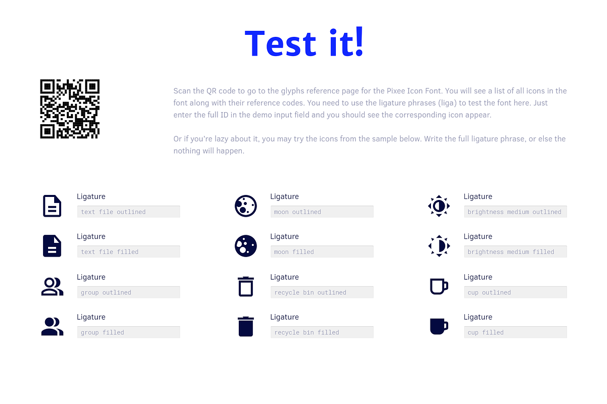 Pixee Icon Font preview 8
