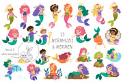 Mermaid tales clipart and designs, an Animal Illustration by Lexi Claus (Thumbnail 2 of 9)