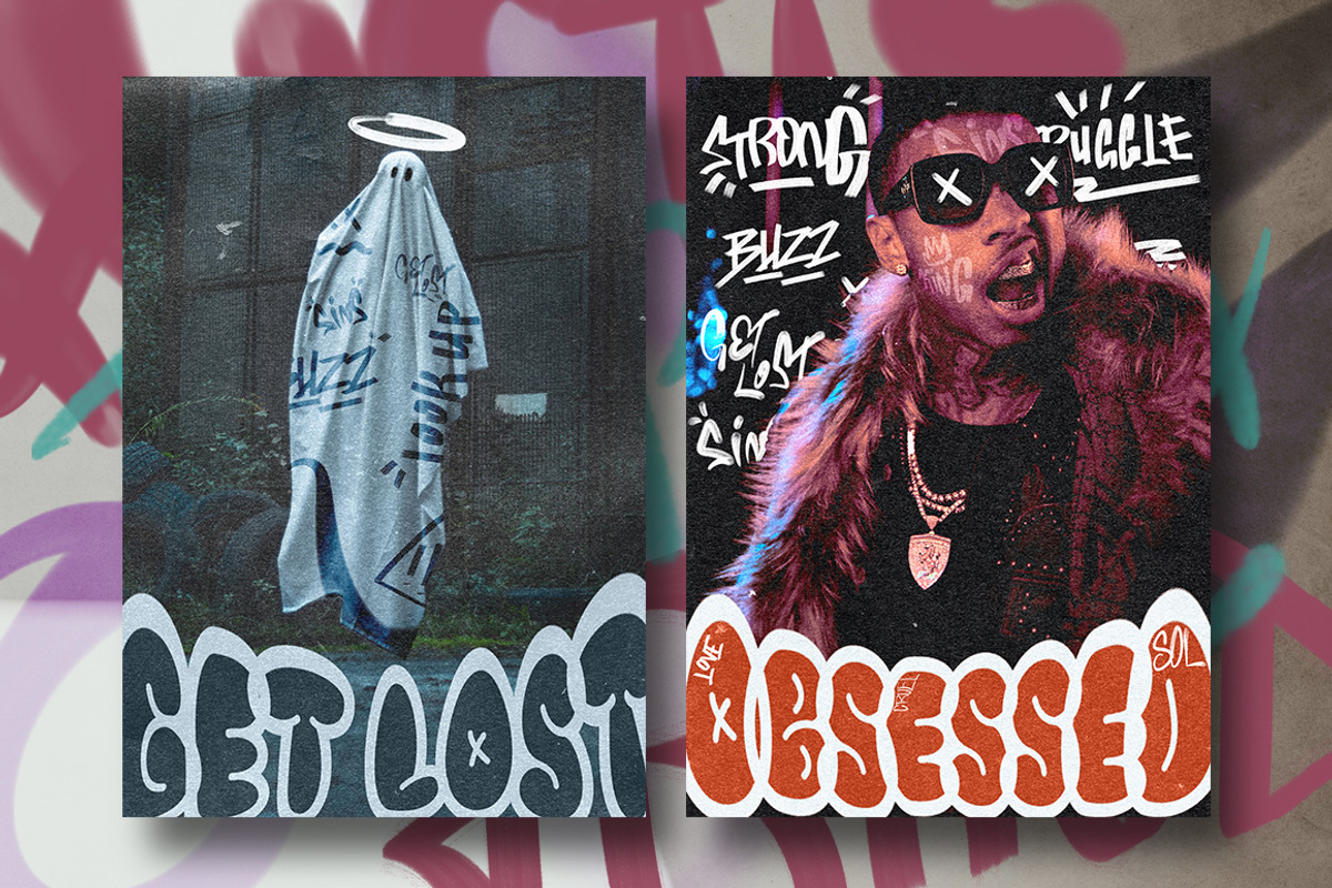 Aero Tag - Graffiti Font and Brushes, a Sans Serif Font by Angin Studio (Photo 9 of 16)