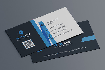 Modern Corporate Business Card, a Business Card Template by Saman Osama
