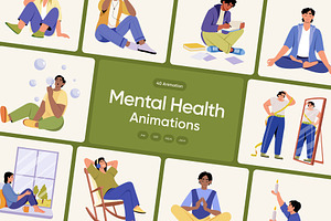 Animated Mental Health Illustration, a Healthcare Illustration by Creative Stall