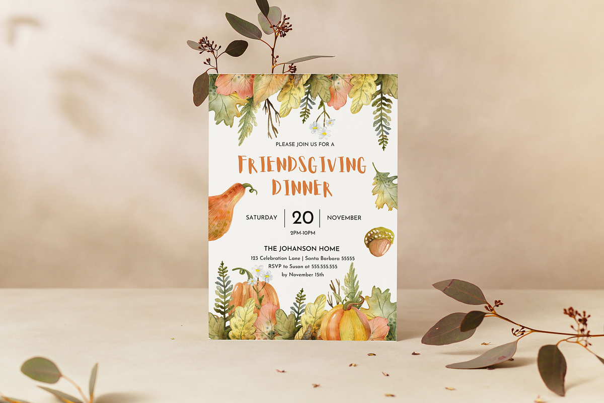Editable Thanksgiving Invitation, an Invitation Template by ForeverPrint (Photo 4 of 7)