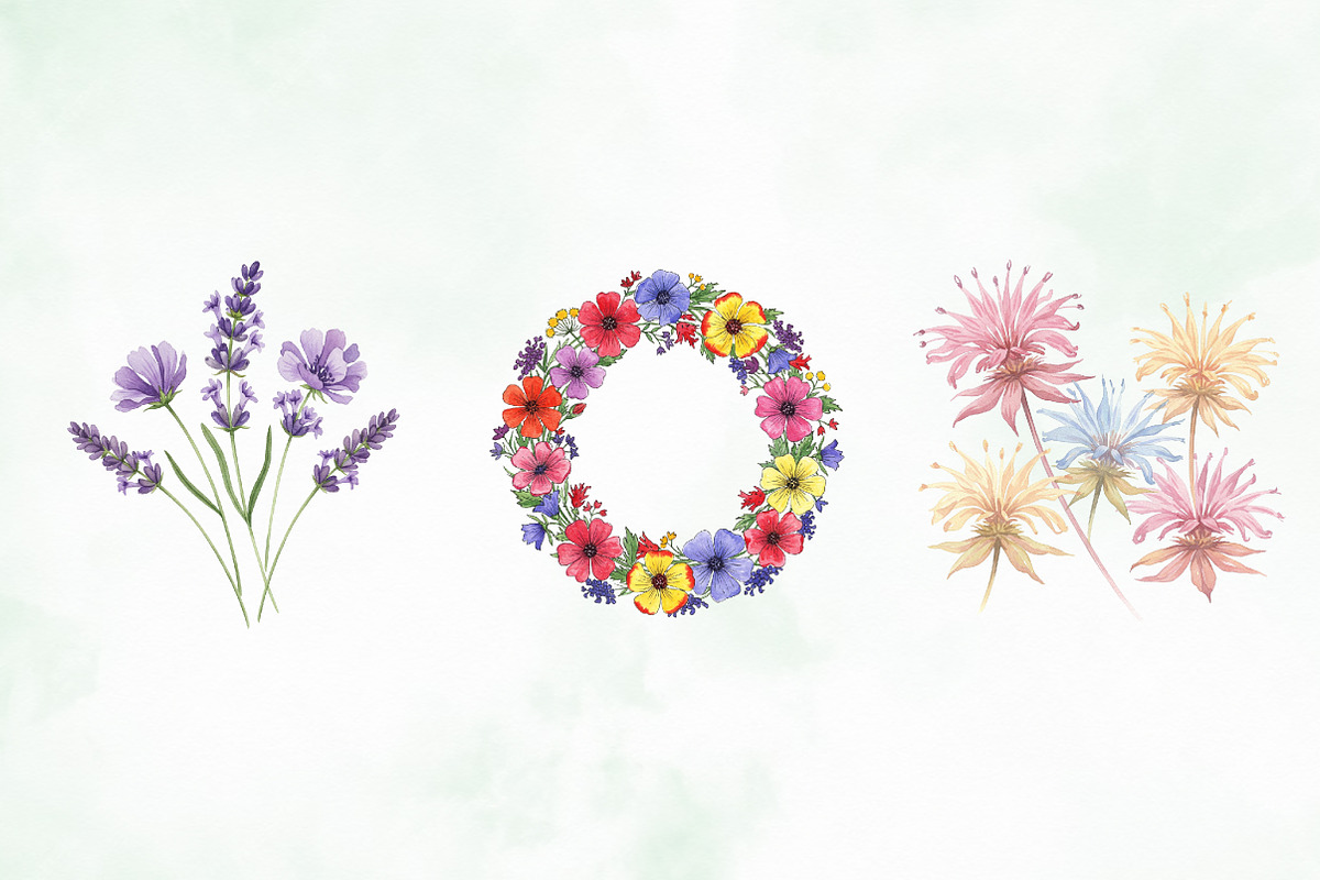 Wild Flowers, Butterflies and Dragon, an Illustration by Creative Art (Photo 9 of 9)