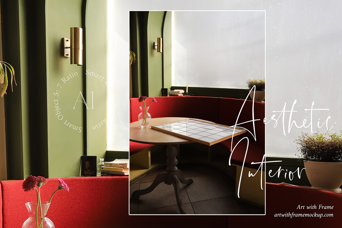 Aesthetic Paris Cafe - Frame Mockup, a Product Mockup by ArtwithFrame (Photo 10 of 21)
