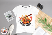 Watercolor Chinese Food Clollection, a Pattern Graphic by Negarin Digital Art (Thumbnail 6 of 10)