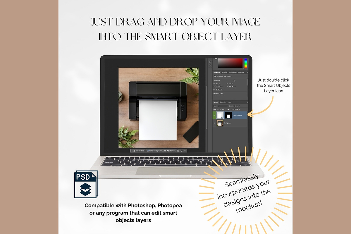 A4 Printer Mockup Printables PR-GR-3, a Household Mockup by Callistemon Creative (Photo 9 of 9)