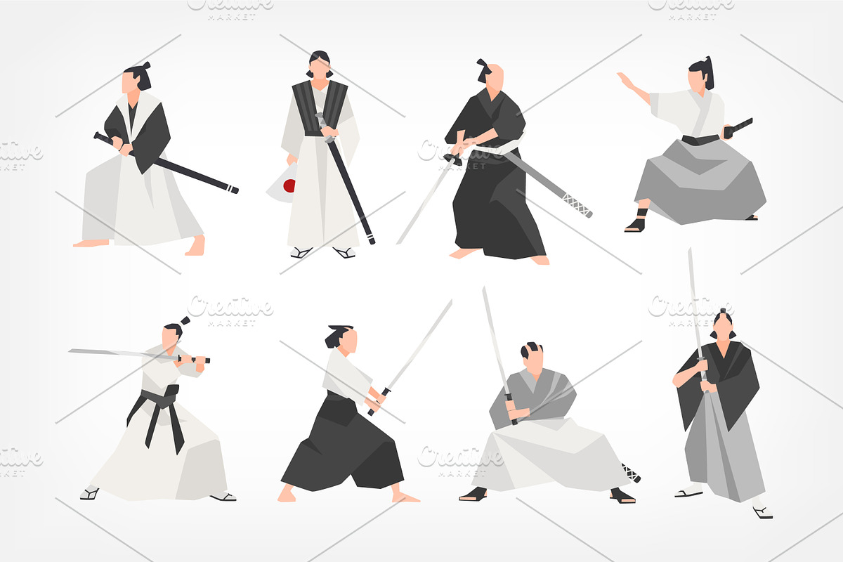 Collection of 8 samurai, a Person Illustration by Good Studio (Photo 3 of 4)