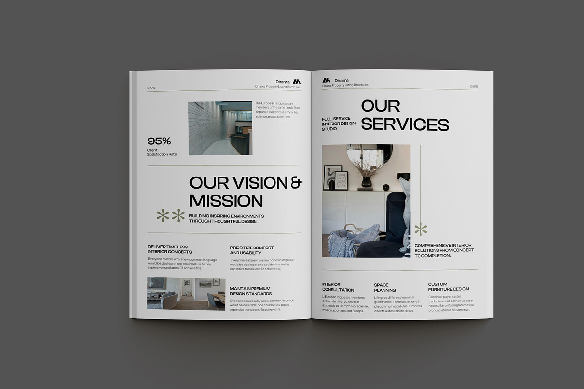 White Interior Designer Brochure, a Brochure Template by Neermana (Photo 8 of 11)