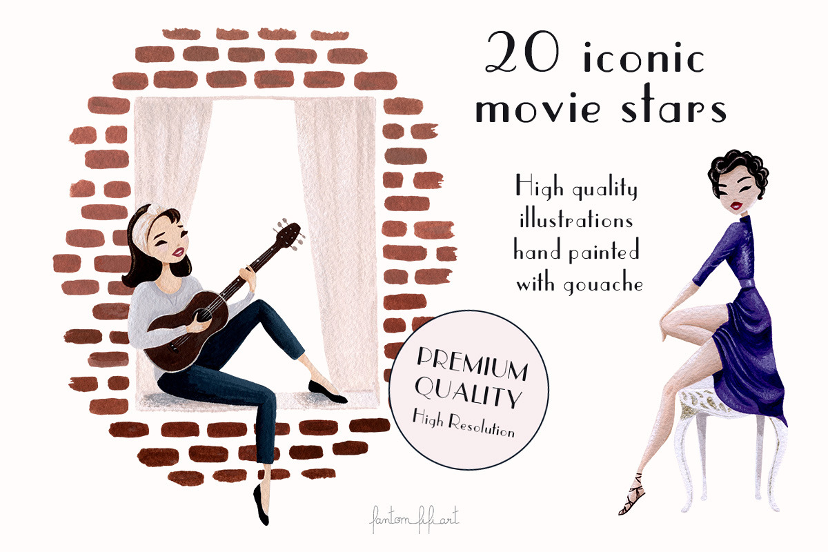Hollywood Vintage Collection, an Illustration by Fantom Fifi Art (Photo 2 of 9)