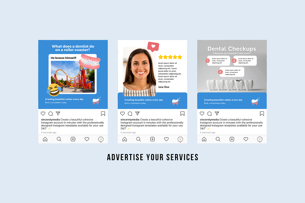 Dentist Social Media, a Social Media Template by Sincerely Media (Photo 4 of 9)