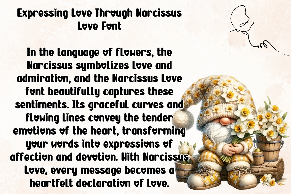Narcissus Love - Handwritting, a Handwritten Font by Charmingbear59.design (Photo 2 of 5)