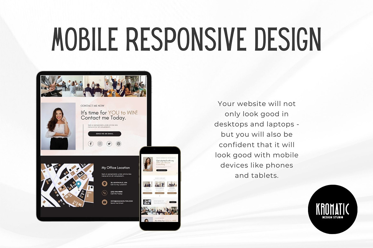 Life Coach Canva Website Template, a Landing Page Template by Kromatic Design Studio (Photo 6 of 8)