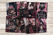Haunted Mansion Junk Journal Pages, a Person Illustration by GlamArtZhanna (Thumbnail 5 of 10)
