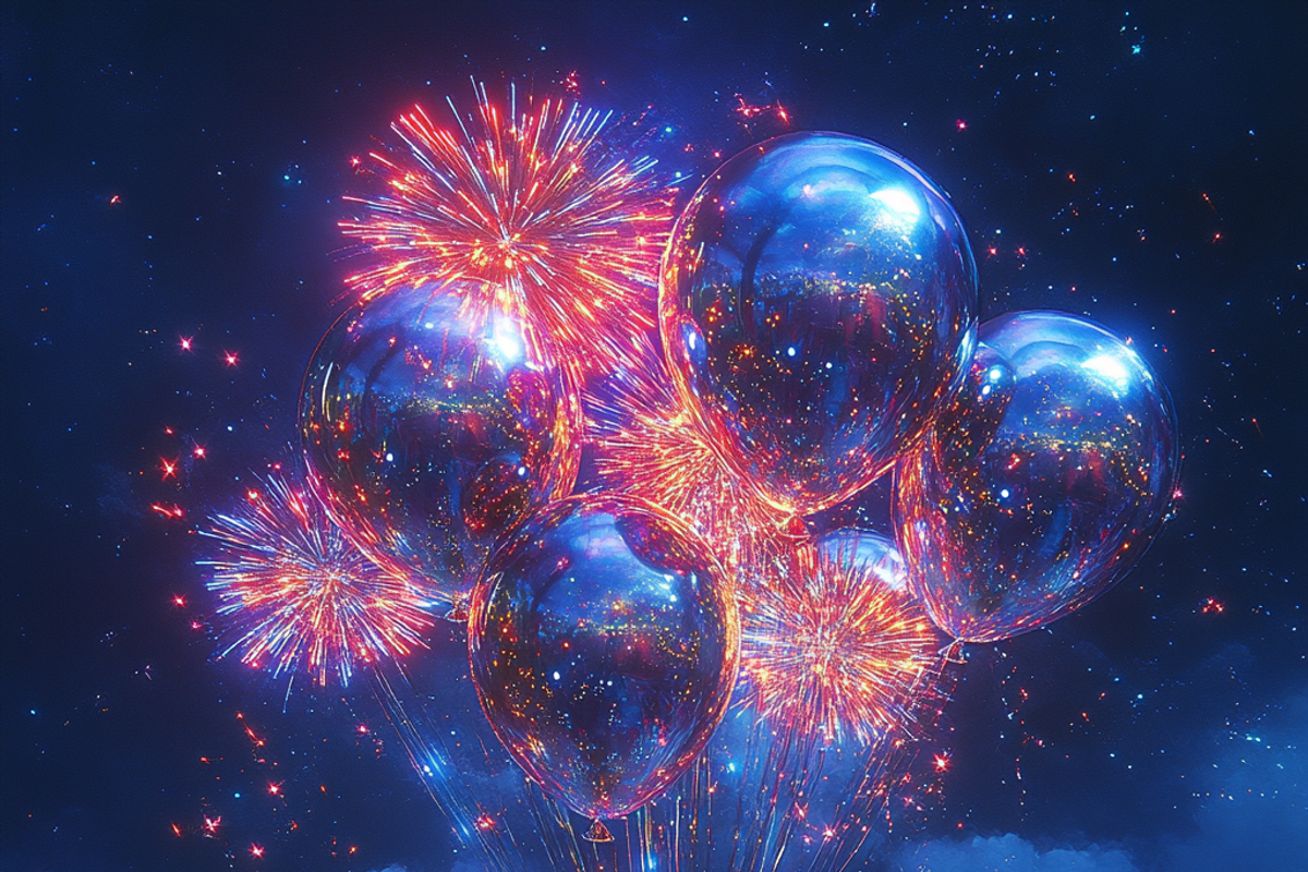 New Years Glowing Futuristic Effects, a Background Graphic by Printable Treasure (Photo 3 of 4)