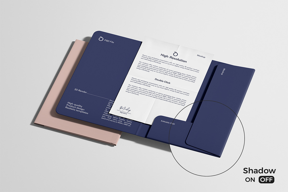 Presentation Folder & Paper Mockup, an Advertising Mockup by Ram Studio LLC (Photo 11 of 12)