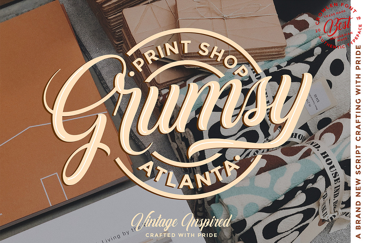 Crowlen Script, a Script Font by ngene (Photo 9 of 10)