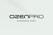 OzenPro-abstract futuristic font, a Sans Serif Font by Ebad Designs (Thumbnail 1 of 8)