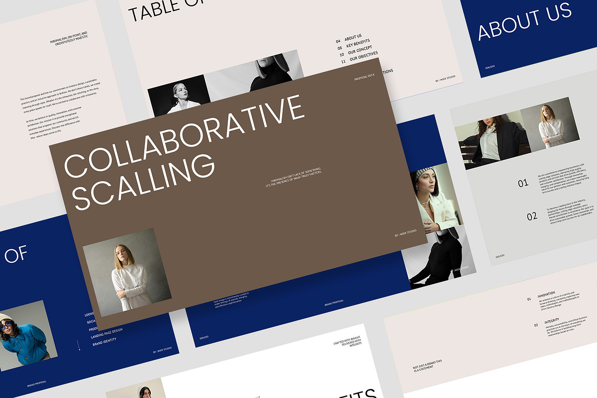Wier : Minimal Design Google Slides, a Presentation Template by Punkl Camp (Photo 1 of 16)