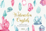 Watercolor gemes and cristals, an Object Illustration by Autumn Breeze (Thumbnail 1 of 2)