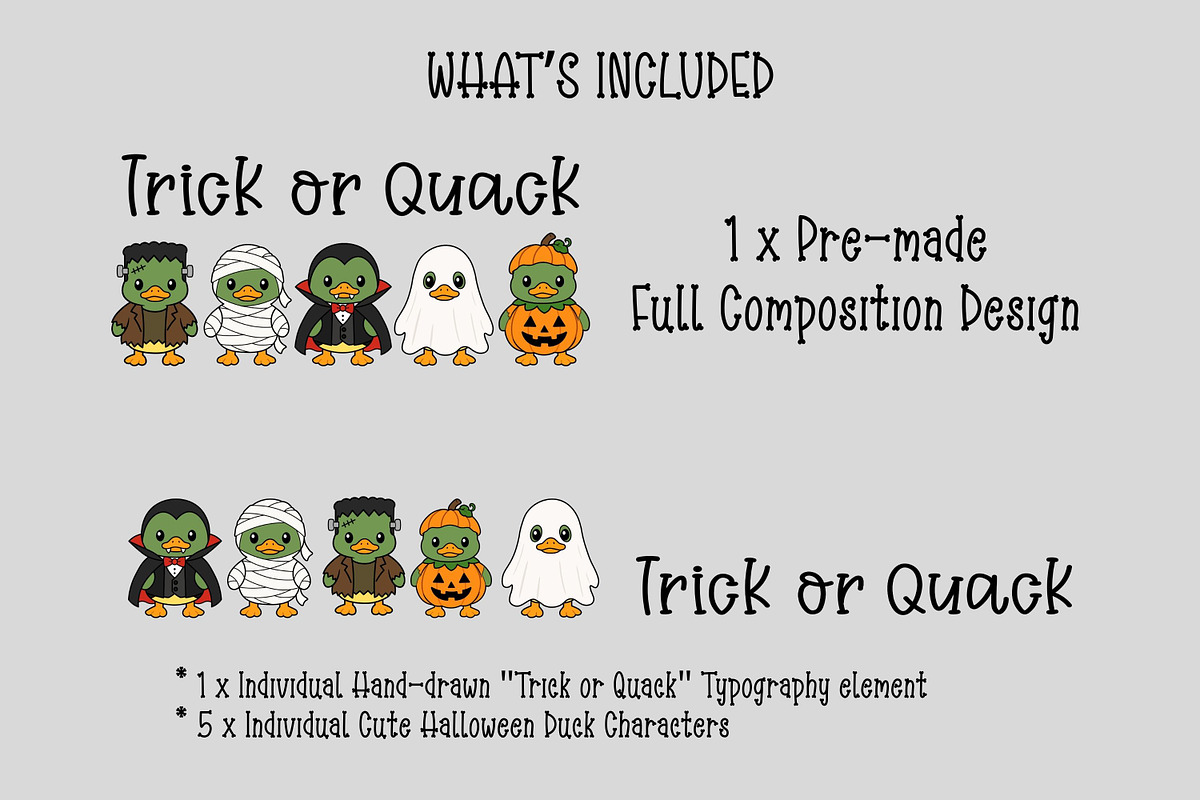 Halloween Costume Ducks PNG, an Animal Illustration by Adalin Shop (Photo 2 of 4)