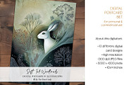 Soft Ink Woodlands Postcard Set, an Animal Illustration by The Dutch Lady Designs (Thumbnail 4 of 8)