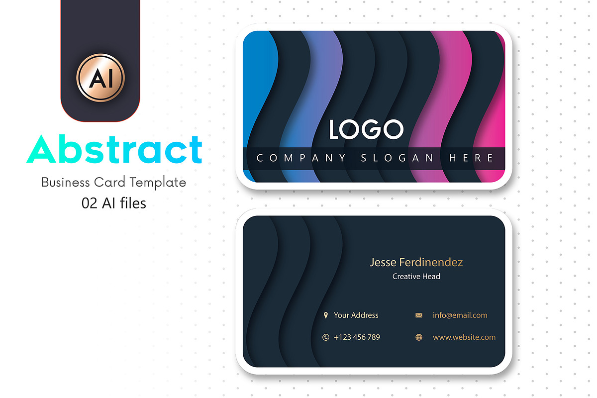 Abstract Business Card Template - 26, a Business Card Template by M6 Gallery