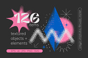 126 Vector Dither Textured Clip Arts, a Graphic by softulka (Thumbnail 1 of 19)