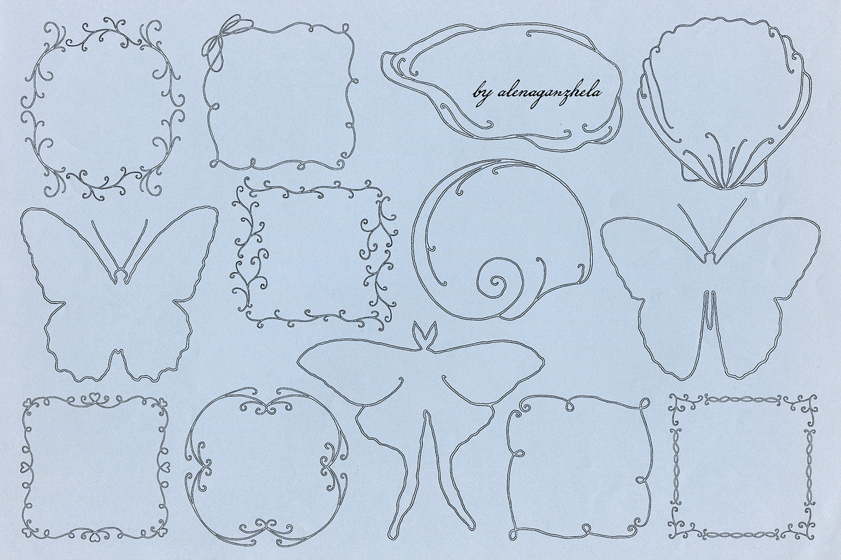 Once Upon a Frame: hand-drawn frames, an Object Graphic by alenaganzhela (Photo 13 of 13)