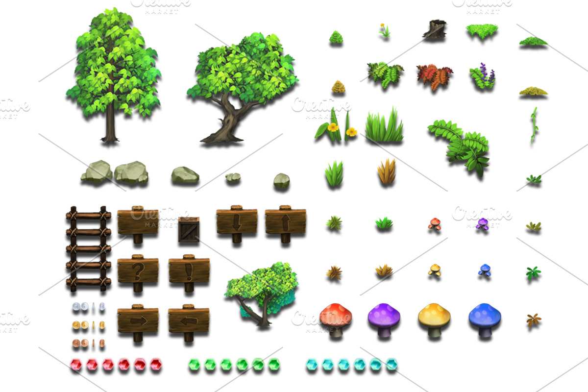 Magic Forest - Platform Tileset, a Graphic by LudicArts (Photo 5 of 5)