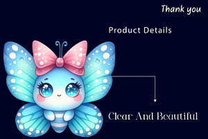 Kawaii Butterflies Clipart Butterfly