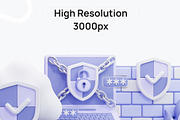 Premium Cyber Security 3D Icon Pack, a 3D by graficonstuff (Thumbnail 4 of 4)