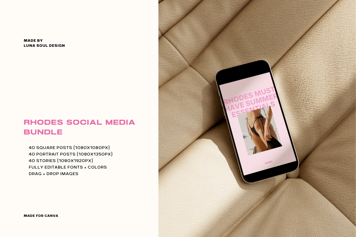 Rhodes | Social Media Bundle, a Social Media Template by Luna Soul Design (Photo 3 of 13)