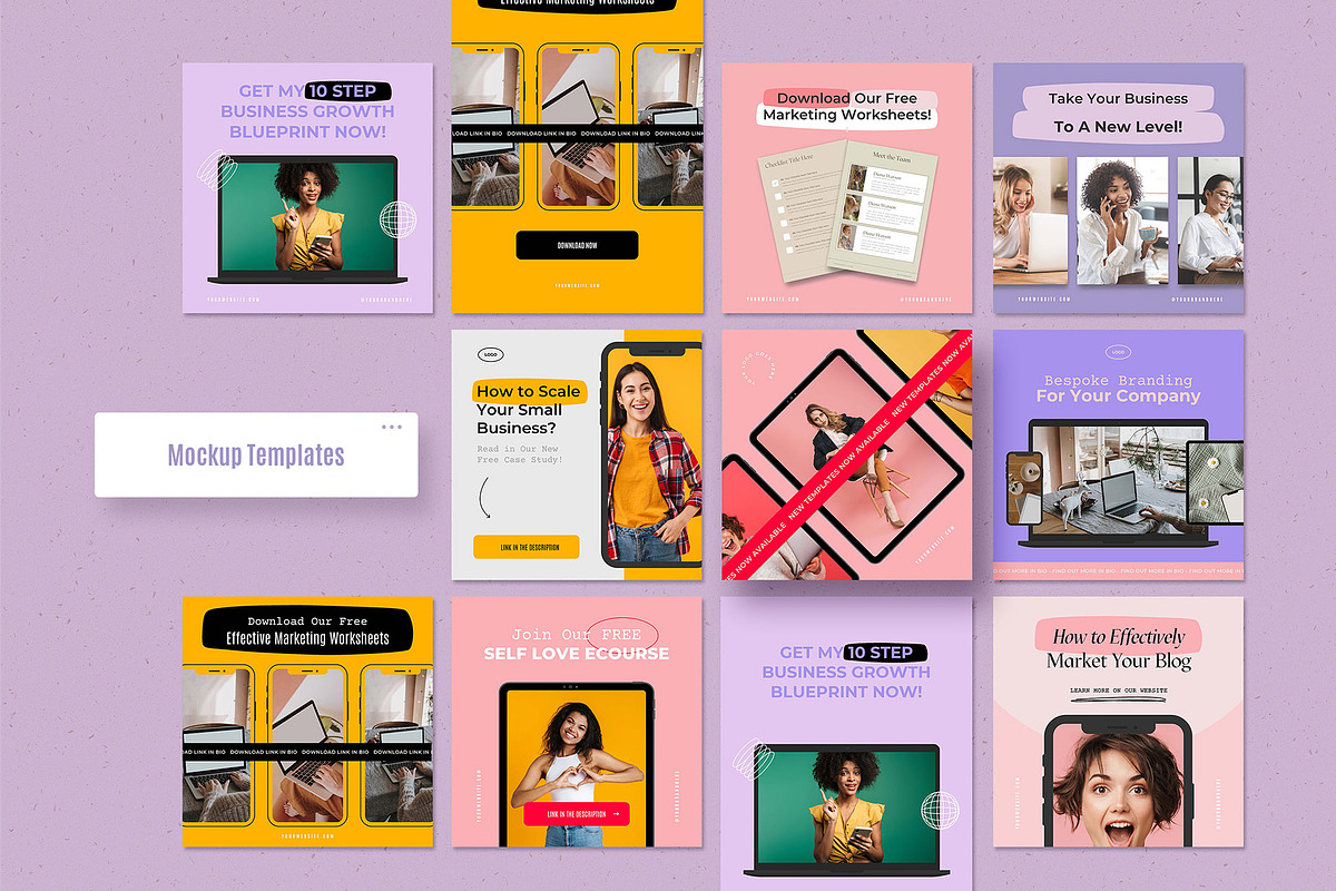 Energetic Instagram Templates CANVA, a Social Media Template by AndrewPixel (Photo 6 of 27)