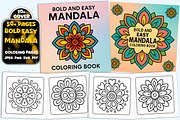Easy Comfy Mandala Coloring Pages, a Decorative Illustration by Ink Gallery (Thumbnail 1 of 3)