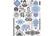Set of Bohemian style flash tattoos, an Icon by Transia (Thumbnail 5 of 5)