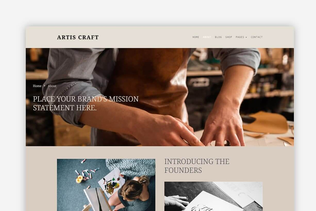 Artis Craft WordPress Theme preview 2