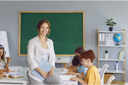 Portrait of beautiful smiling female, a School & Education Photo by StudioRomantic