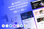 Startix SaaS Landing React Template, a React Template by Helenshop (Thumbnail 1 of 4)