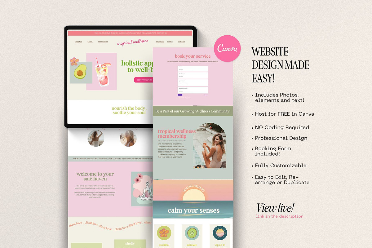Colorful Beauty Wellness Medspa Website preview 2