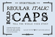 Storyteller Serif Font w Pretty Caps, a Serif Font by Storyteller Design (Thumbnail 2 of 12)