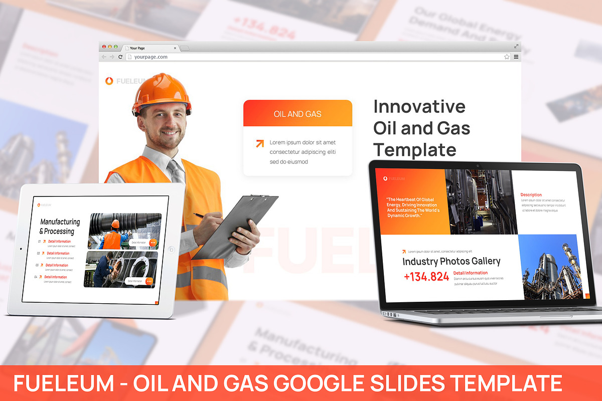 Fueleum - Google Slides Template, a Presentation Template by SlideFactory (Photo 1 of 4)