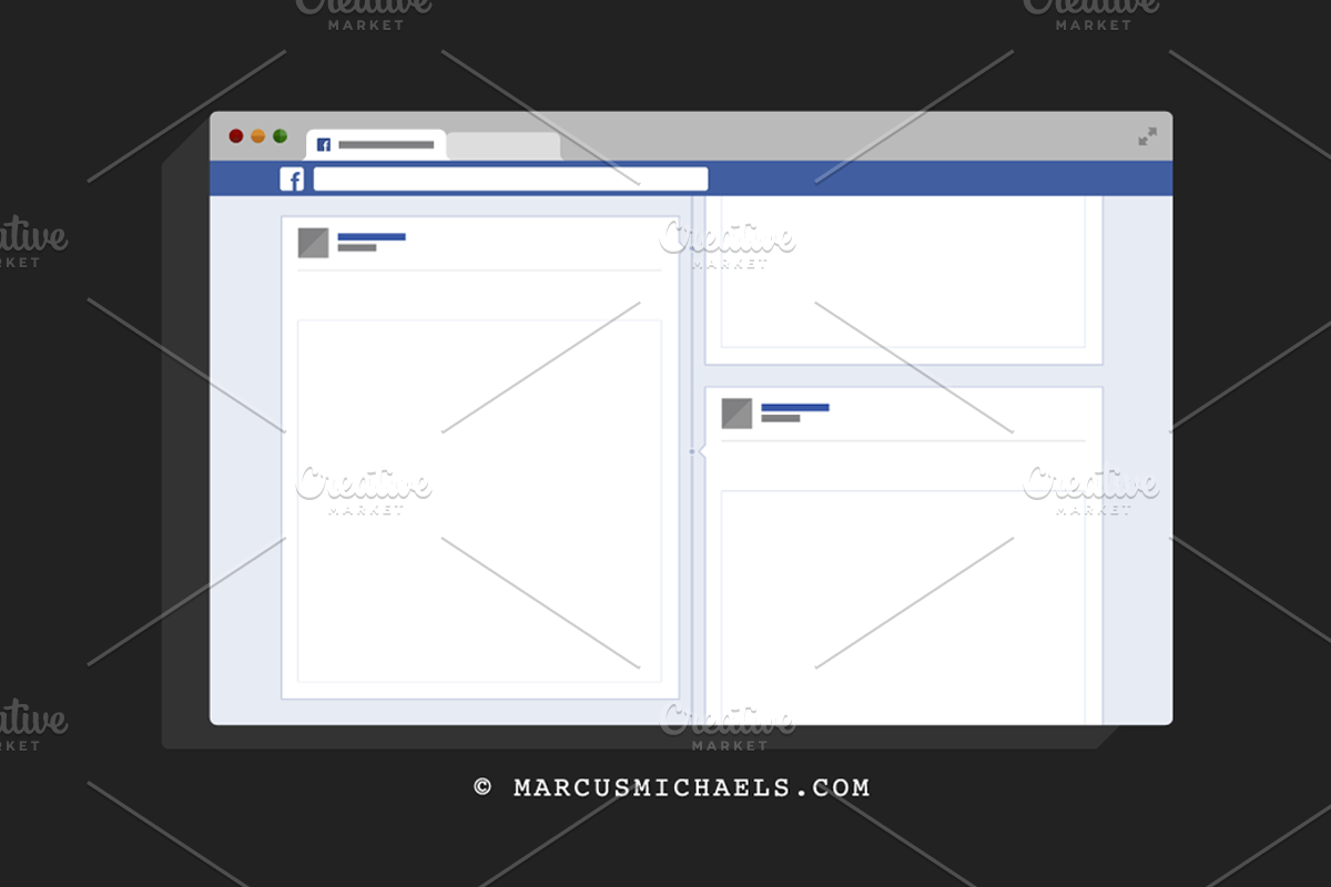 Facebook UI Template, a Presentation Template by Marcus Michaels (Photo 2 of 5)