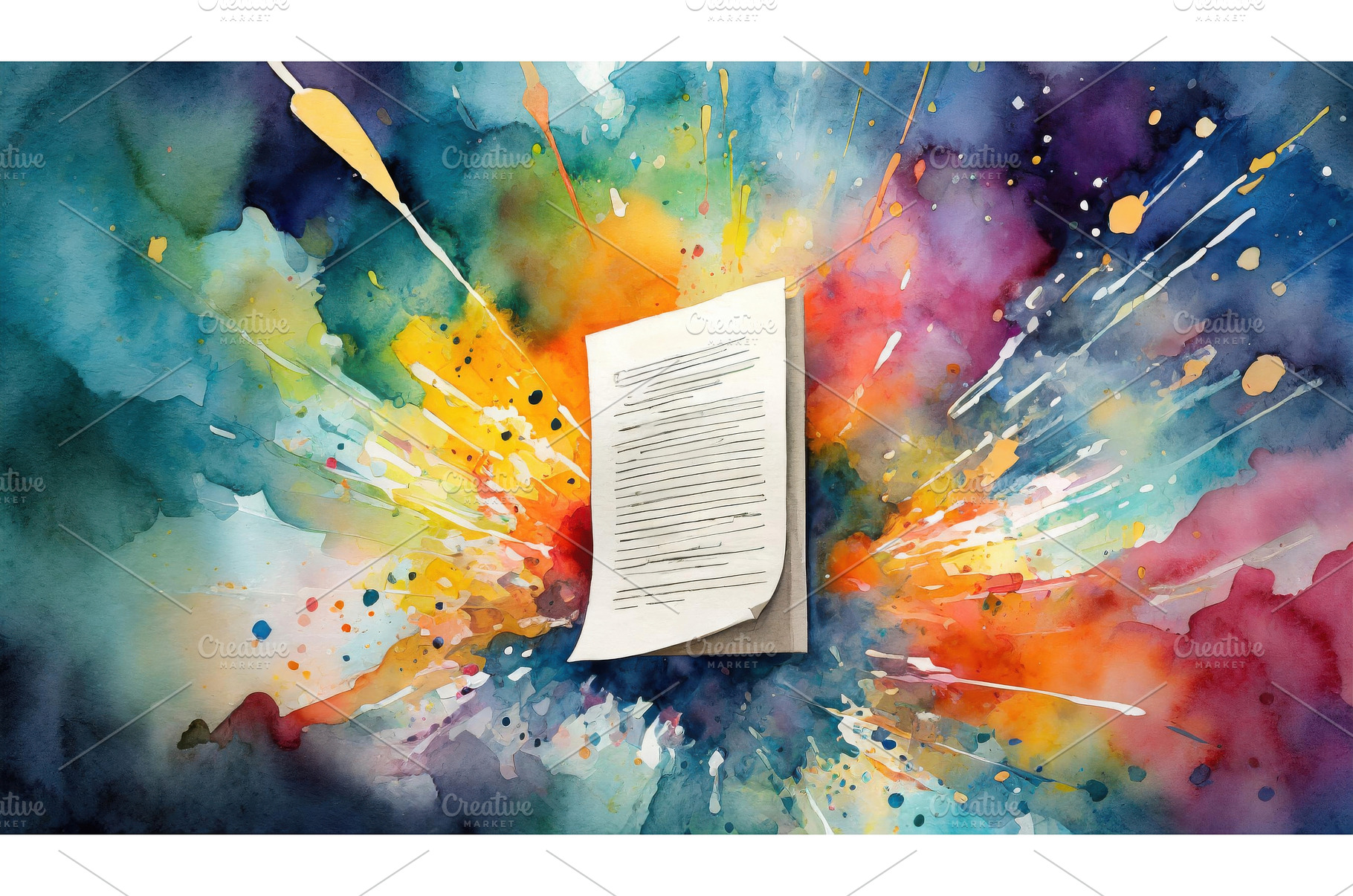 A floating sheet of paper amid a, an Abstract Photo by Igor Tichonow
