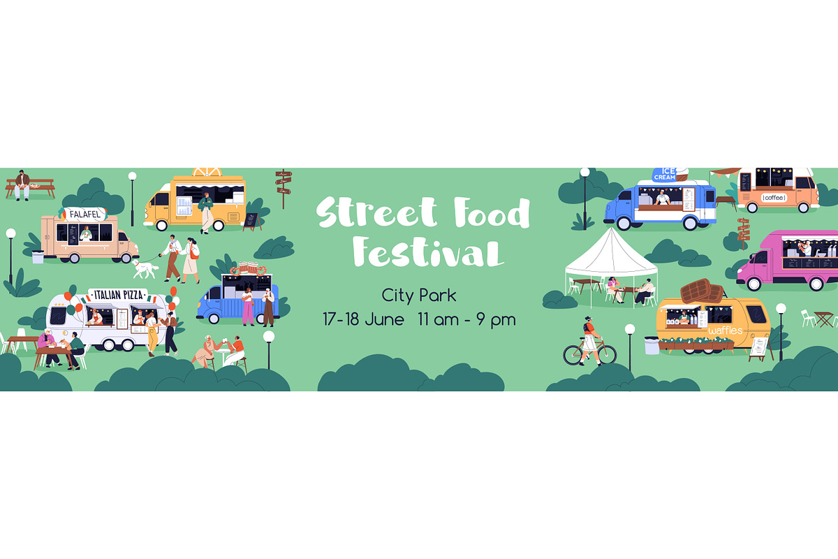 Summer street food festival posters, a Food Illustration by Good Studio (Photo 7 of 7)