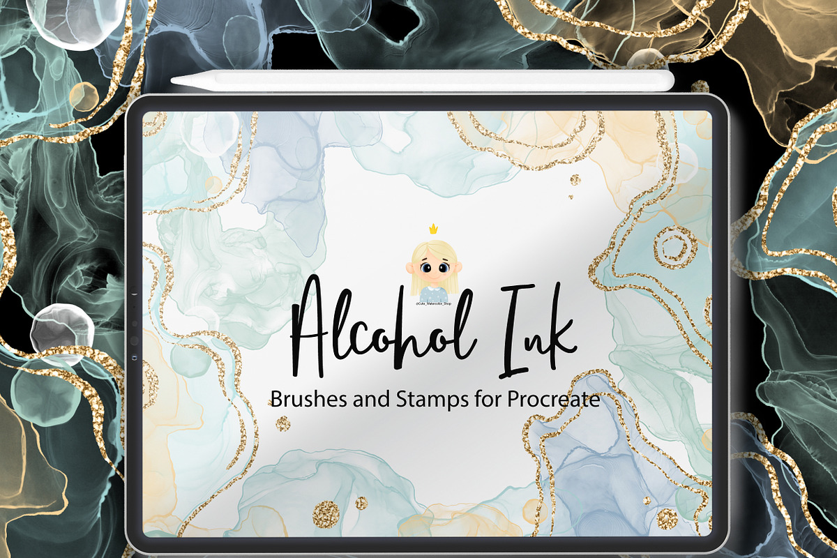 Alcohol Ink Brushes for procreate, a Brush Add-On by Natalya_Mona_Art (Photo 3 of 10)